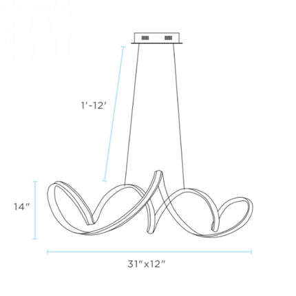 Seville LED Chandelier // Gold Chandeliers TriadCommerceInc   