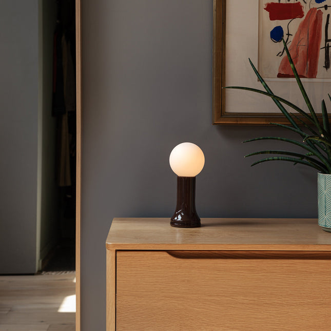 Shore Table Lamp in Bottle Brown Table Lamps TriadCommerceInc