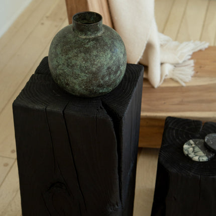 Charcoal Sculpture Pedestal - Medium Sculptural Pedestal TriadCommerceInc