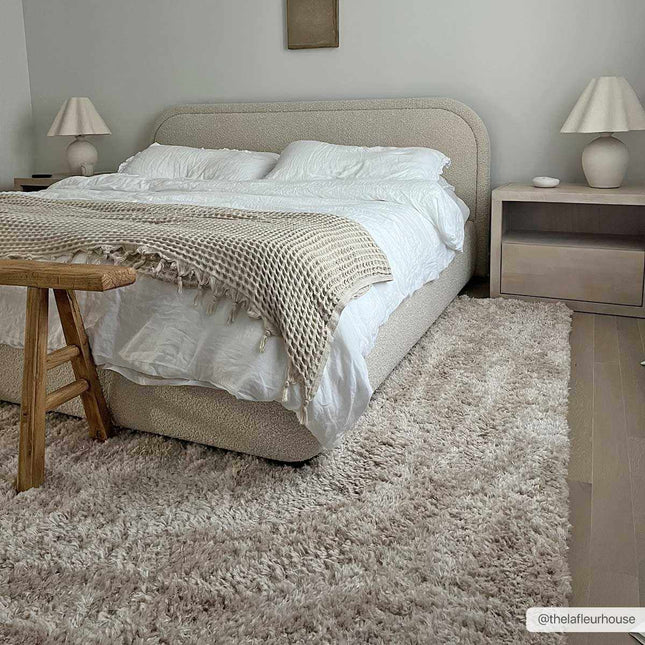 Siari Solid Oatmeal Shag Rug Rugs TriadCommerceInc