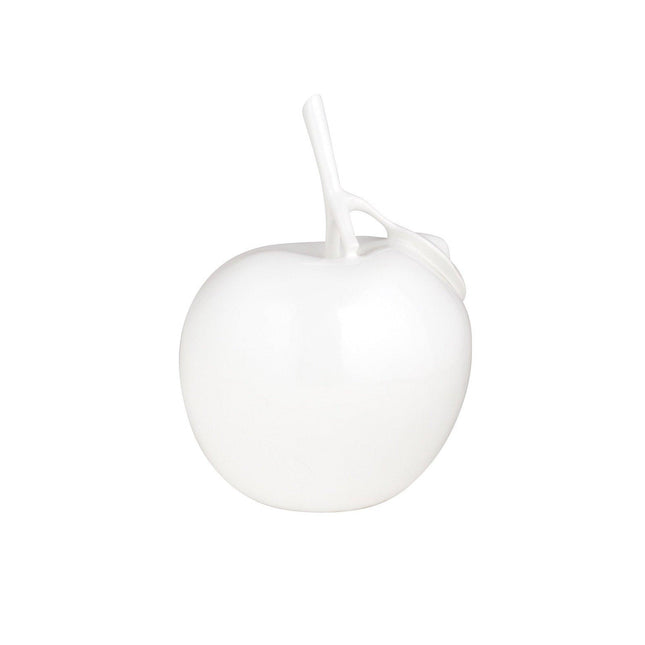 Solid Color Apple Sculpture // White Sculpture TriadCommerceInc   