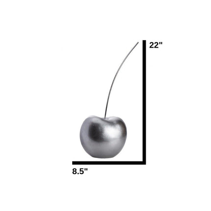Solid Color Cherry Sculpture // Medium Silver Sculpture TriadCommerceInc   