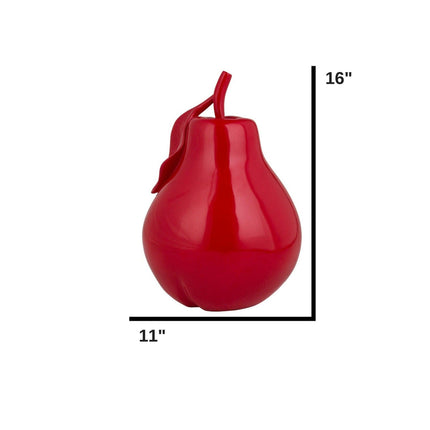 Solid Color Pear Sculpture // Red Sculpture TriadCommerceInc   