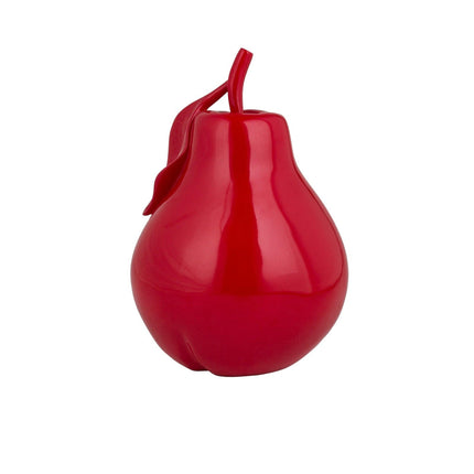 Solid Color Pear Sculpture // Red Sculpture TriadCommerceInc   