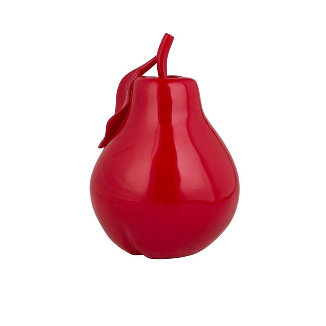 Solid Color Pear Sculpture // Red Sculpture TriadCommerceInc   