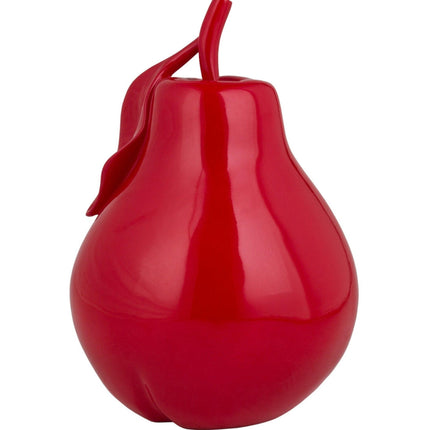 Solid Color Pear Sculpture // Red Sculpture TriadCommerceInc   