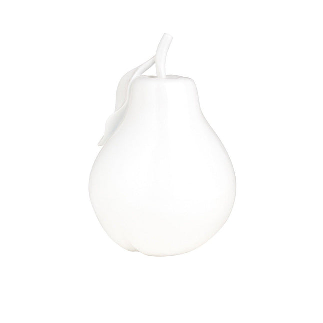 Solid Color Pear Sculpture // White Sculpture TriadCommerceInc   