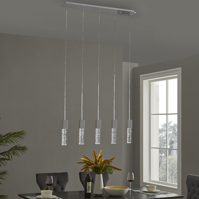 Sparkling Night Adjustable Crystal Chandelier // 5 Light Chandeliers TriadCommerceInc   