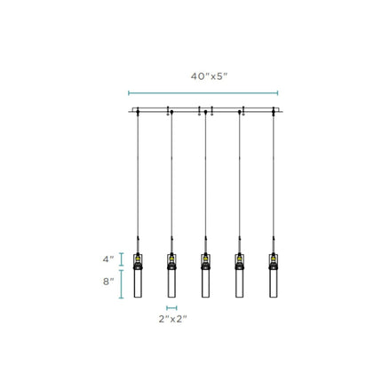 Sparkling Night Adjustable Crystal Chandelier // 5 Light Chandeliers TriadCommerceInc   