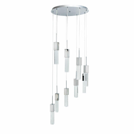 Sparkling Night Chandelier // 9 Light LED Spiral Chandeliers TriadCommerceInc   