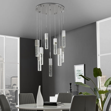 Sparkling Night Chandelier // 9 Light LED Spiral Chandeliers TriadCommerceInc   
