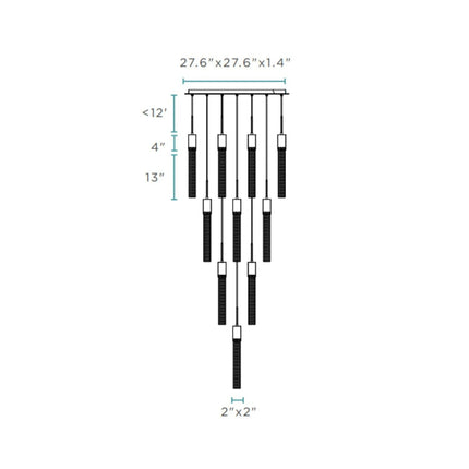 Sparkling Night Chandelier Vertical // XL  25  Light Chandeliers TriadCommerceInc   