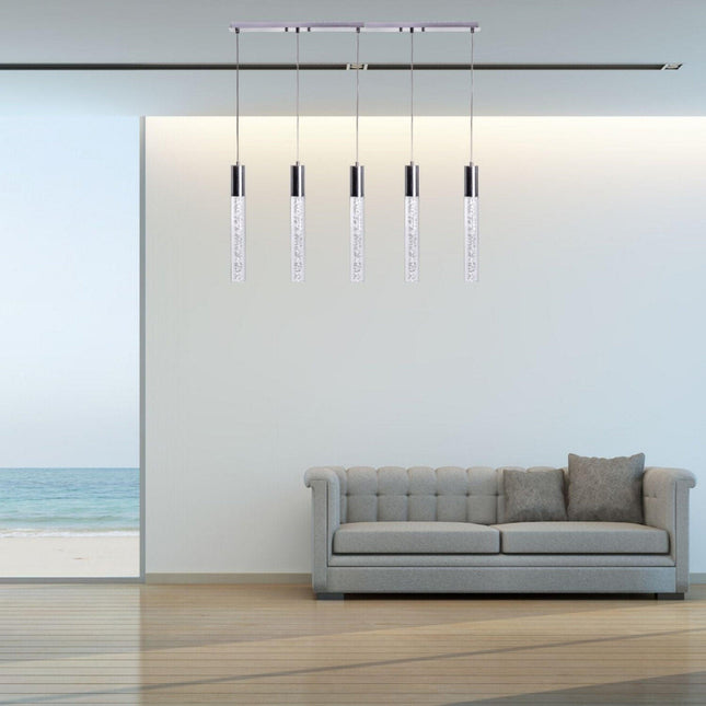 Sparkling Night Cylinder Chandelier // 5 Light Chandeliers TriadCommerceInc   