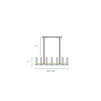Sparkling Night LED Rectangular Chandelier//  8 Lights Chandeliers TriadCommerceInc   