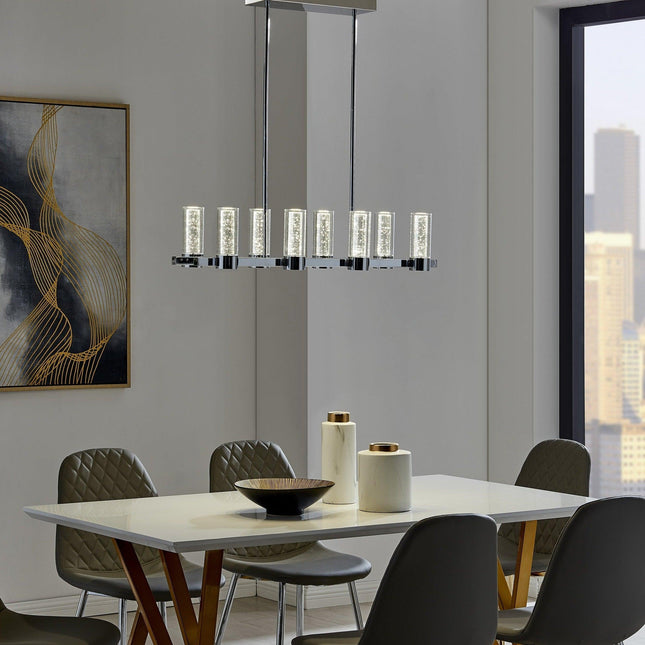 Sparkling Night LED Rectangular Chandelier//  8 Lights Chandeliers TriadCommerceInc   