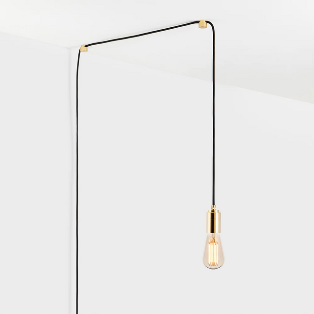 Squirrel Cage Plug-In Pendant Light in Brass Home Decor > Lighting > Ceiling Lights > Pendant Lights TriadCommerceInc Brass