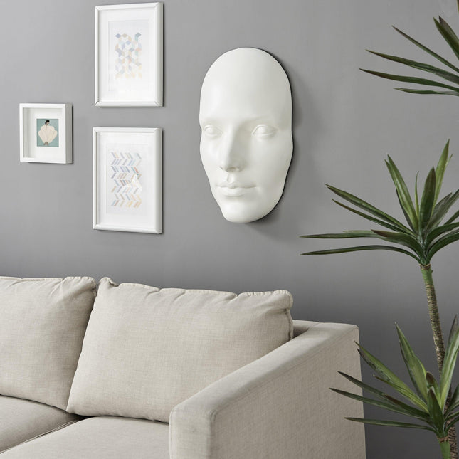 Sumerian Feminine Face // Matte White Wall Decor TriadCommerceInc   