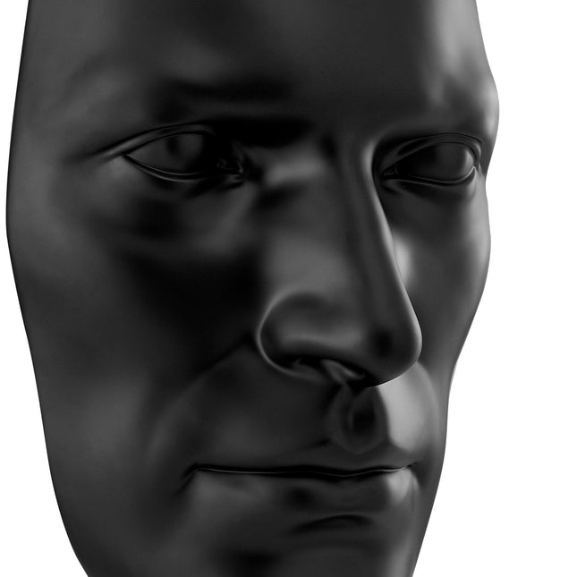 Sumerian Masculine Face // Matte Black Wall Decor TriadCommerceInc   