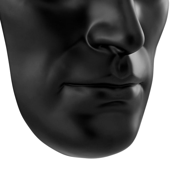 Sumerian Masculine Face // Matte Black Wall Decor TriadCommerceInc   