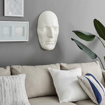 Sumerian Masculine Face // Matte White Wall Decor TriadCommerceInc   