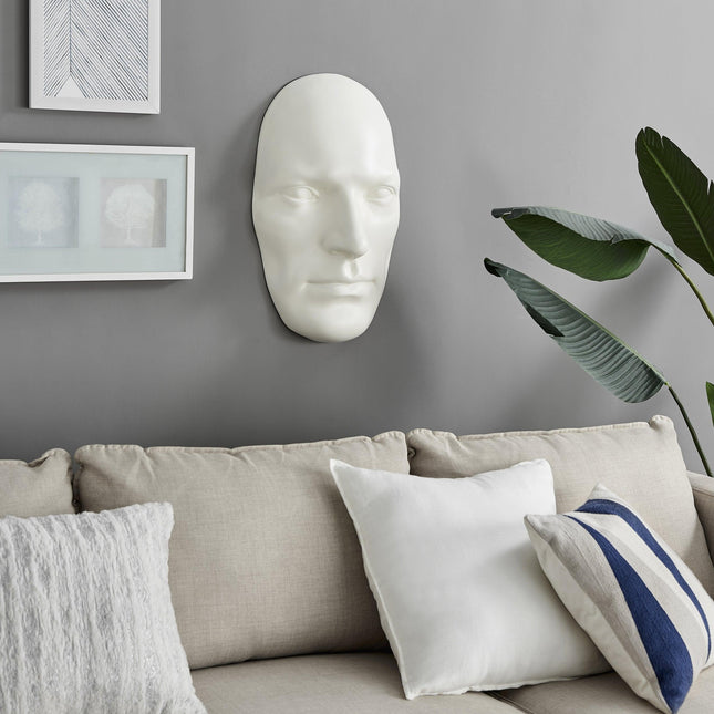 Sumerian Masculine Face // Matte White Wall Decor TriadCommerceInc   