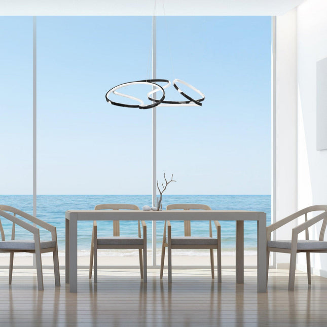 Suzhou LED Adjustable Chandelier // Chrome Finish Chandeliers TriadCommerceInc   