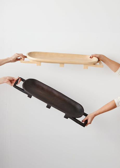 Swazi Long Wooden Serving Tray Décor Collection TriadCommerceInc