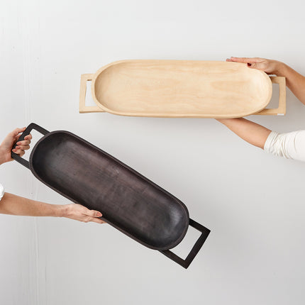 Swazi Long Wooden Serving Tray Décor Collection TriadCommerceInc