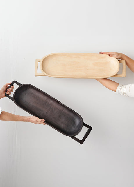 Swazi Long Wooden Serving Tray Décor Collection TriadCommerceInc