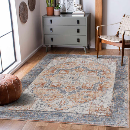 Blue Orange Hera Washable area rug - Clearance Rugs TriadCommerceInc