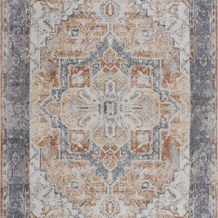 Blue Orange Hera Washable area rug - Clearance Rugs TriadCommerceInc