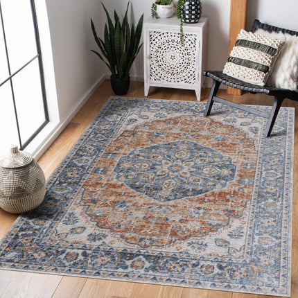 Rust Hiti Washable area rug - Clearance Rugs TriadCommerceInc