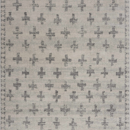 Tigris Swiss Cross Ivory&Gray Area Rug Rugs TriadCommerceInc