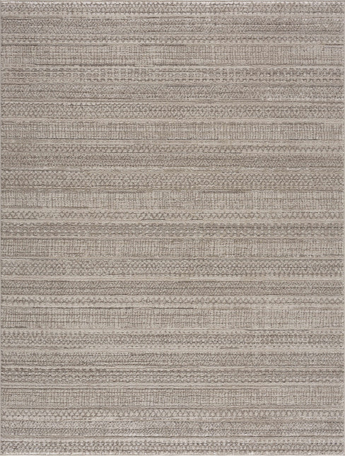 Nate Beige Tribal High Pile Carpet Rugs TriadCommerceInc