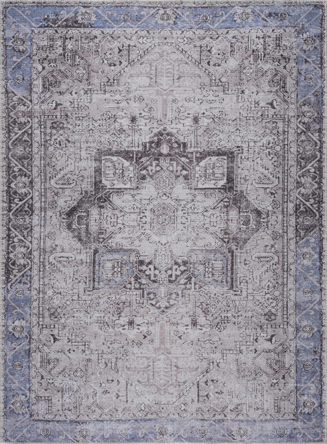 Rosman Blue&Beige Washable Rug - Promo - Clearance Rugs TriadCommerceInc