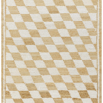Tiria Diamond Checkered Jute Tasseled Rug Rugs TriadCommerceInc