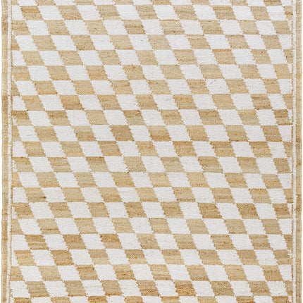Tiria Diamond Checkered Jute Tasseled Rug Rugs TriadCommerceInc