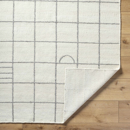 Tieve Black & White Grid Wool Rug Rugs TriadCommerceInc
