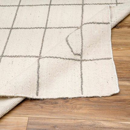Tieve Black & White Grid Wool Rug Rugs TriadCommerceInc