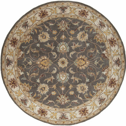 Cherryfield Hand Tufted Taupe Wool Rug Rugs TriadCommerceInc 6' Round