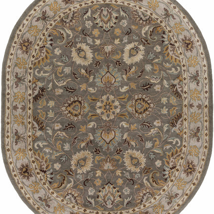Cherryfield Hand Tufted Taupe Wool Rug Rugs TriadCommerceInc 8' x 10' Oval