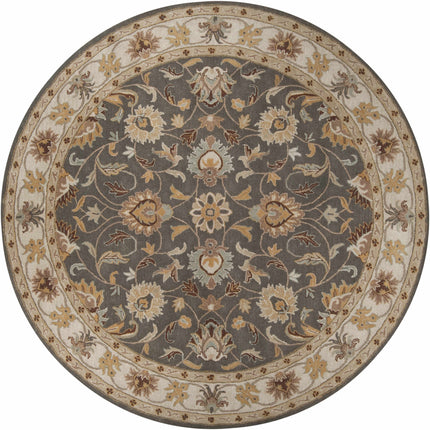 Cherryfield Hand Tufted Taupe Wool Rug Rugs TriadCommerceInc 8' Round