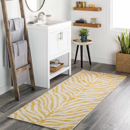Yellow Terra Zebra Print Area Rug - Clearance Rugs TriadCommerceInc