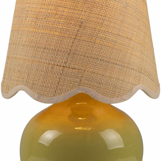 Theisseil Olive Green Table Lamp Table Lamps TriadCommerceInc 13"H x 8"W x 8"D