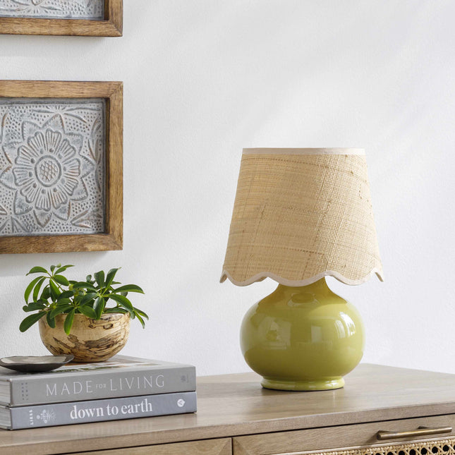 Theisseil Olive Green Table Lamp Table Lamps TriadCommerceInc