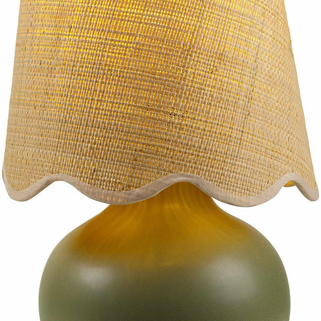 Theisseil Green Table Lamp Table Lamps TriadCommerceInc 13"H x 8"W x 8"D
