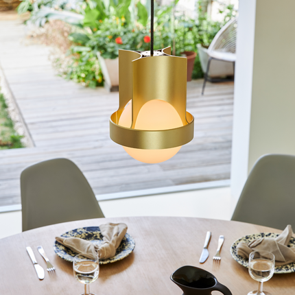 Loop Single Pendant Light in Gold + Sphere IV Home Decor > Lighting > Ceiling Lights > Pendant Lights TriadCommerceInc
