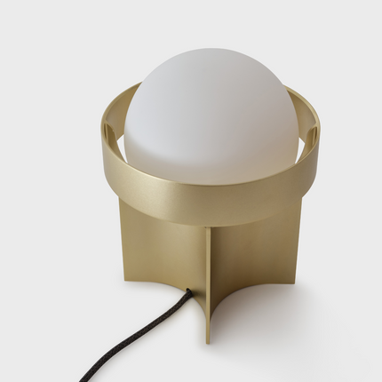 Loop Table Lamp in Gold + Sphere IV Table Lamps TriadCommerceInc