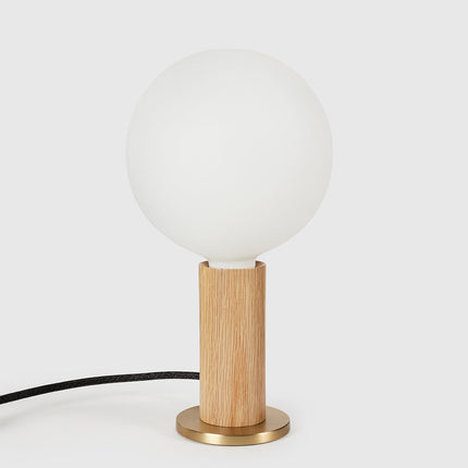 Knuckle Table Lamp in Oak + Sphere IV Table Lamps TriadCommerceInc