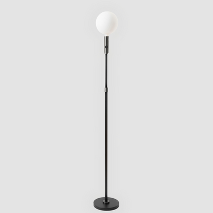 Poise Adjustable Floor Lamp in Graphite + Sphere V Floor Lamps TriadCommerceInc